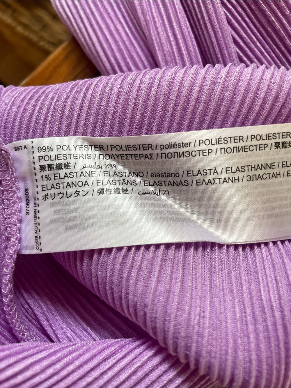 Mango Ribbed Wide-Leg Pants in Lilac - Picture 9 of 9